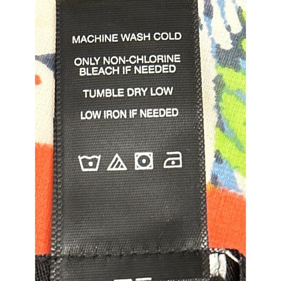 Ali Miles Sheer Colorful Hi Low Tunic Tank Top Lace Neck Line Cotton Nylon Sz S - Picture 8 of 10